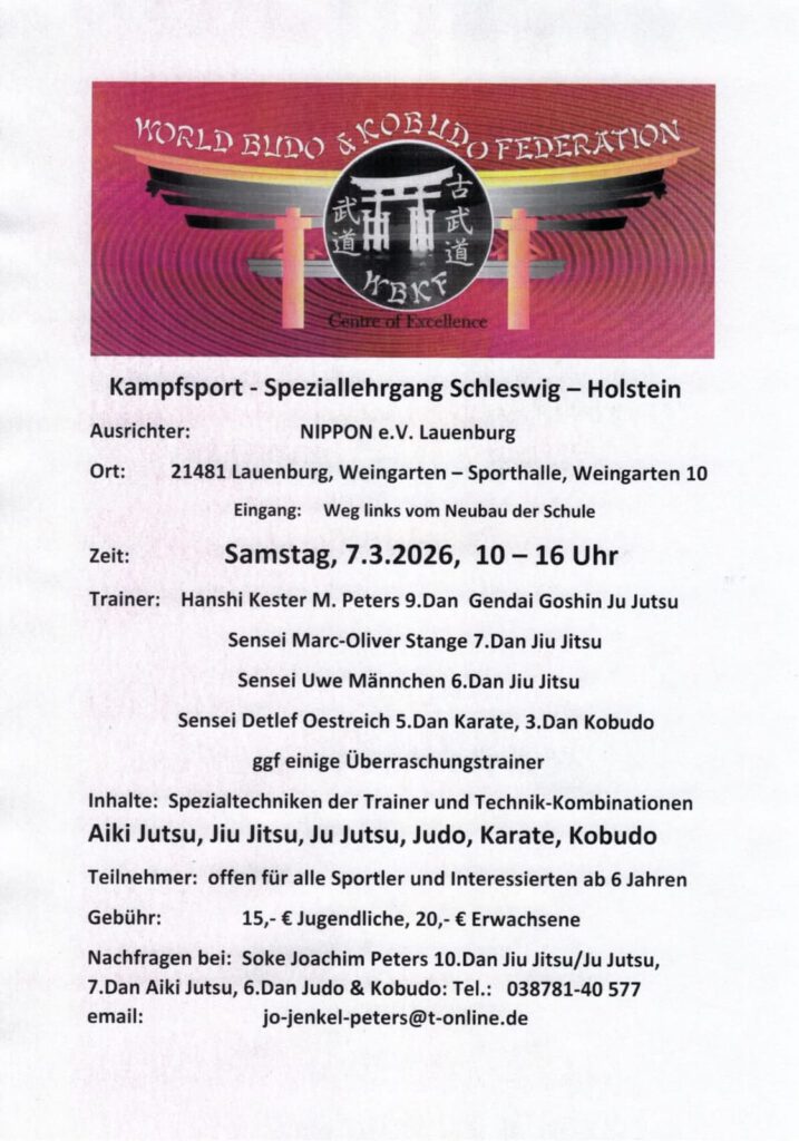 Kampfsport-Speziallehrgang Schleswig-Holstein